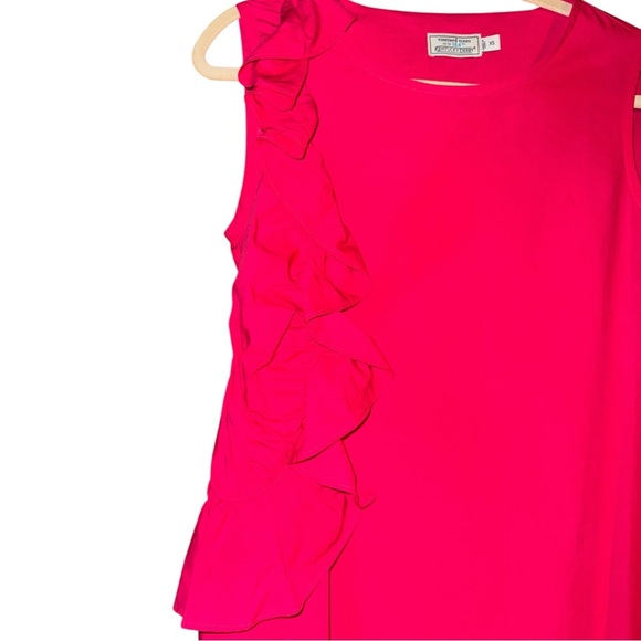 VINEYARD VINES 144th Kentucky Derby Hot Pink Cotton Side Ruffle Sheath Dress XS - Picture 7 of 13